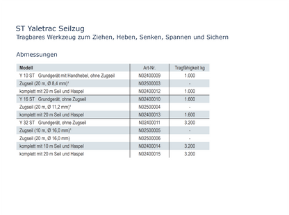 ST Yaletrac Seilzug