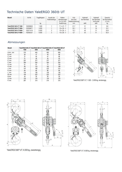 Yale Ergo 360 UT Handhebelzug