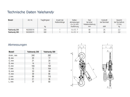 Yale Handy Handhebelzug